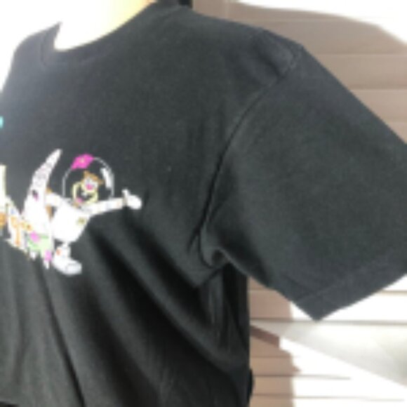 Nickelodeon SpongeBob SquarePants Black Graphic Cropped T-Shirt Medium - Picture 6 of 8